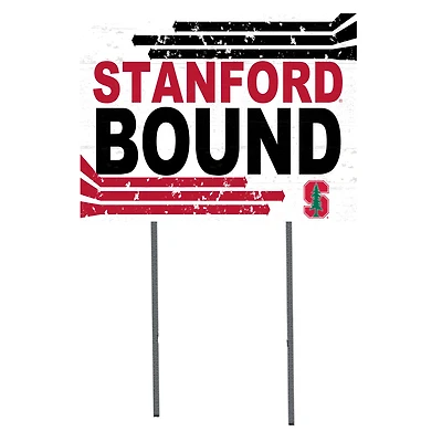 White Stanford Cardinal 18" x 24" Bound Yard Sign