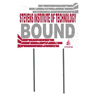 White Stevens Institute of Technology Ducks 18" x 24" Bound Yard Sign