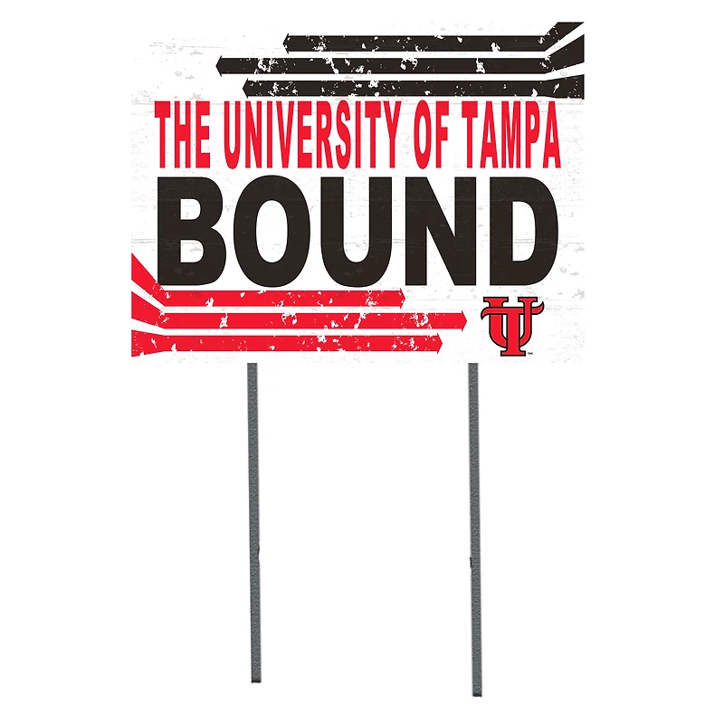 White Tampa Spartans 18" x 24" Bound Yard Sign