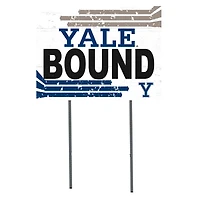 White Yale Bulldogs 18" x 24" Bound Yard Sign