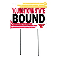 White Youngstown State Penguins 18" x 24" Bound Yard Sign