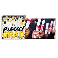 White Cal State-Los Angeles Golden Eagles 5" x 10.5" Proud Grad Floating Frame