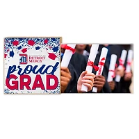 White U of Detroit Mercy Titans 5" x 10.5" Proud Grad Floating Frame
