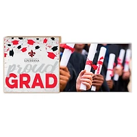White Louisiana Ragin' Cajuns 5" x 10.5" Proud Grad Floating Frame