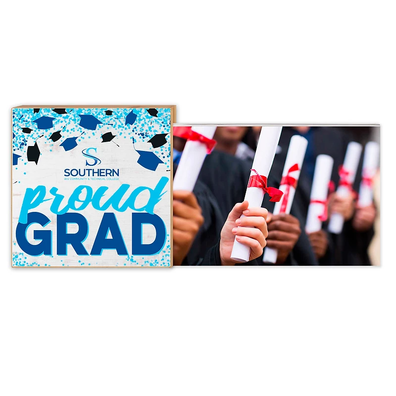 White Southern West Virginia Community and Technical College 5" x 10.5" Proud Grad Floating Frame