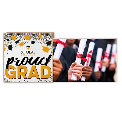 White St. Olaf Oles 5" x 10.5" Proud Grad Floating Frame