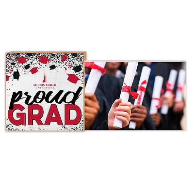 White St. John Fisher Cardinals 5" x 10.5" Proud Grad Floating Frame