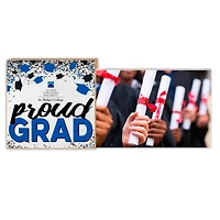 White SPC Tigers 5" x 10.5" Proud Grad Floating Frame