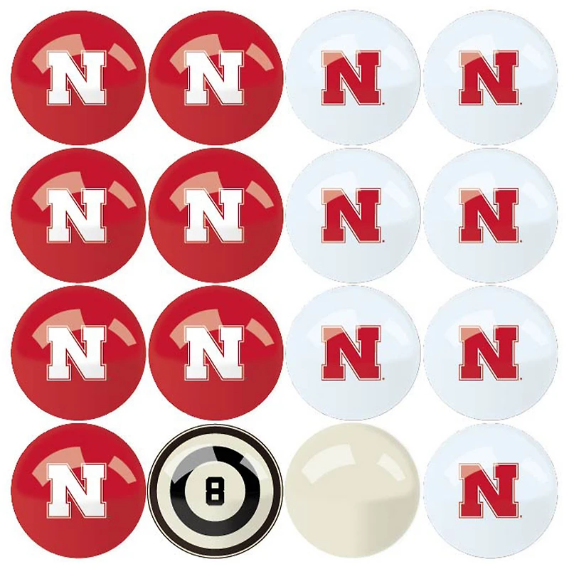 Imperial Nebraska Huskers Billiard Ball Set with Numbers