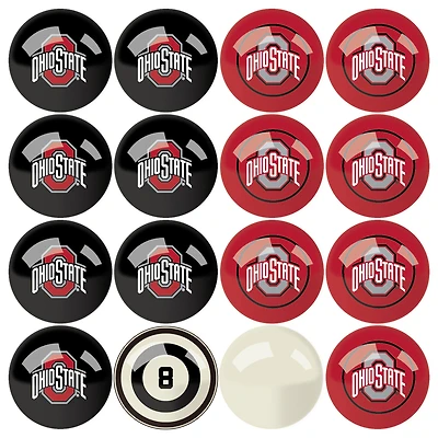 Imperial Ohio State Buckeyes Billiard Ball Set with Numbers