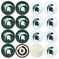 Imperial Michigan State Spartans Billiard Ball Set with Numbers