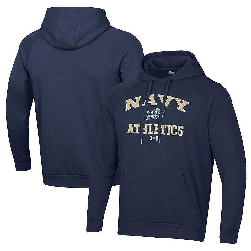 Men's Under Armour  Navy Navy Midshipmen Athletics All Day Pullover Hoodie