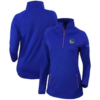 Women's Columbia  Blue Golden State Warriors  Omni-Wick Outward Nine Quarter-Zip Pullover Top