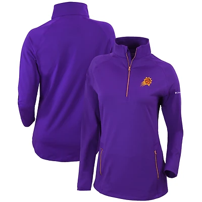 Women's Columbia Purple Phoenix Suns Omni-Wick Outward Nine Quarter-Zip Pullover Top