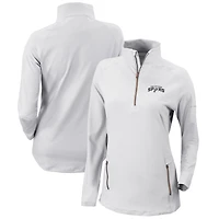 Women's Columbia  White San Antonio Spurs  Omni-Wick Outward Nine Quarter-Zip Pullover Top