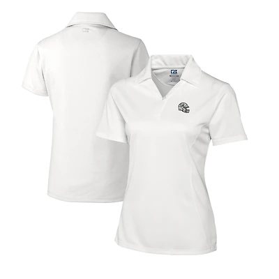 Women's Cutter & Buck  White Miami Dolphins Helmet Logo CB DryTec Genre Textured Solid Polo