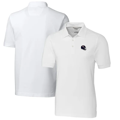 Men's Cutter & Buck  White Chicago Bears Helmet Advantage Tri-Blend Pique Polo