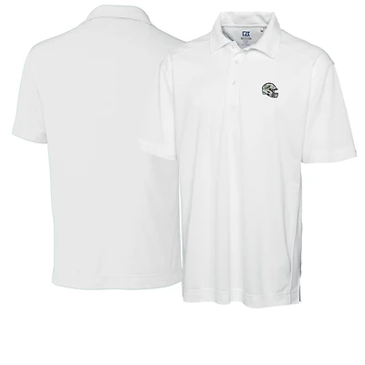 Men's Cutter & Buck  White Miami Dolphins Helmet DryTec Genre Textured Solid Polo