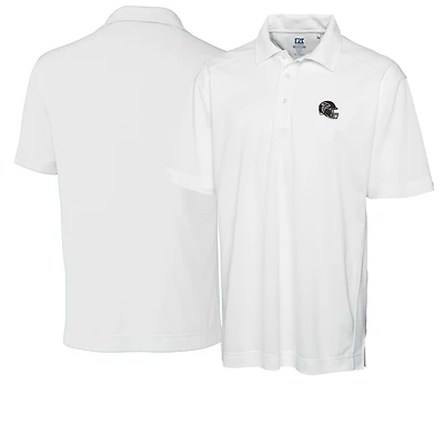Men's Cutter & Buck  White Atlanta Falcons Helmet DryTec Genre Textured Solid Polo