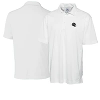 Men's Cutter & Buck  White Atlanta Falcons Helmet DryTec Genre Textured Solid Polo
