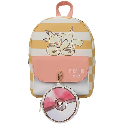 Pokemon Pikachu & Poke Ball Mini Backpack & Coin Purse