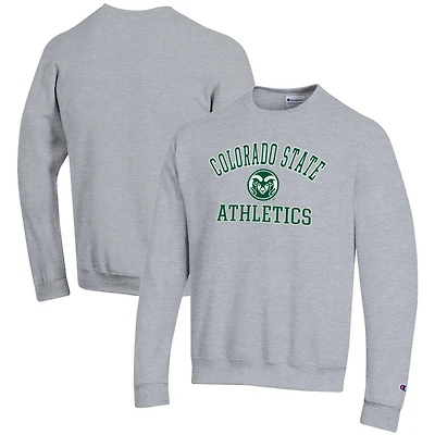 Men's Champion  Gray Colorado State Rams Athletics Logo Pullover Sweatshirt