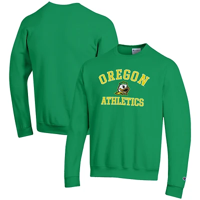 Men's Champion  Green Oregon Ducks Athletics Logo Pullover Sweatshirt