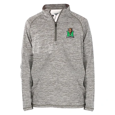 Youth Garb Gray Marshall Thundering Herd Matthew Quarter-Zip Top