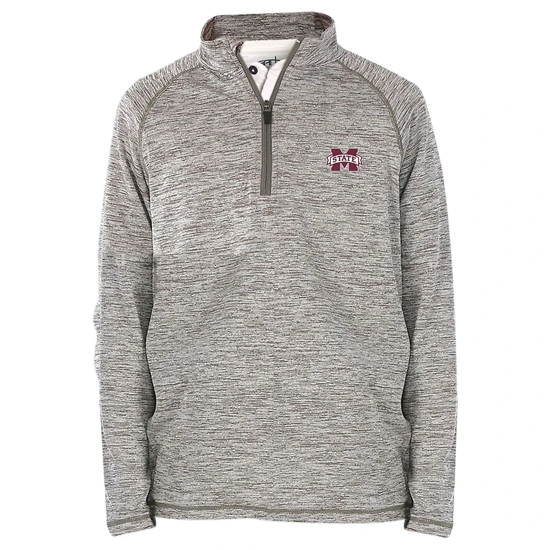 Youth Garb Gray Mississippi State Bulldogs Matthew Quarter-Zip Top