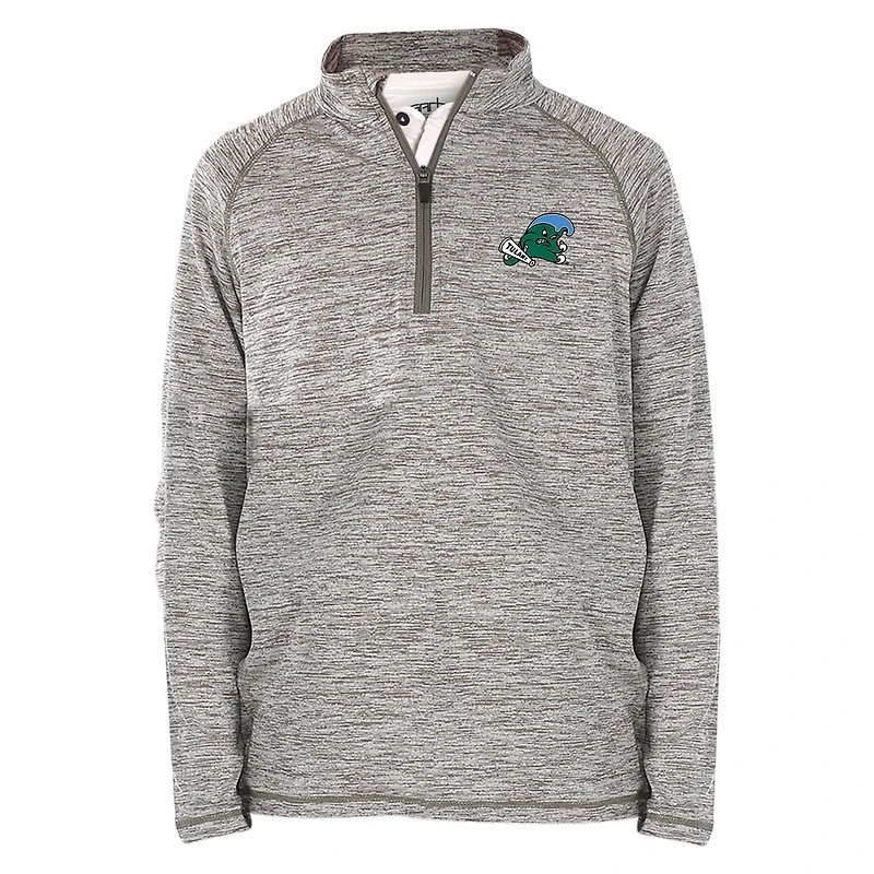 Youth Garb  Gray Tulane Green Wave Matthew Raglan Quarter-Zip Top