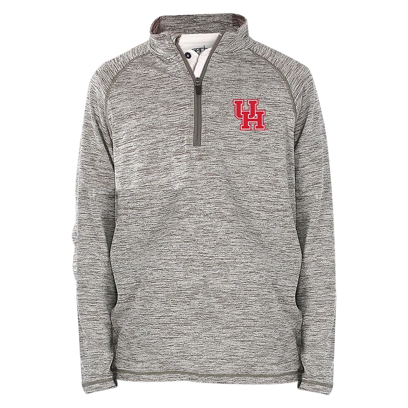 Youth Garb Gray Houston Cougars Matthew Raglan Quarter-Zip Top
