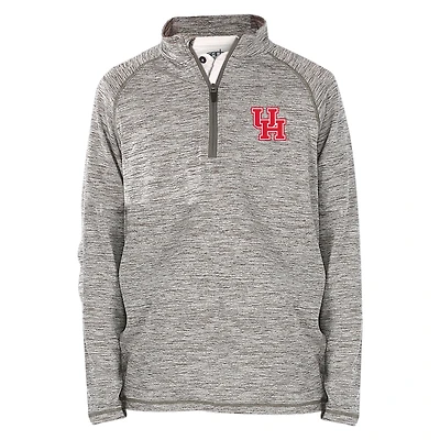 Youth Garb Gray Houston Cougars Matthew Raglan Quarter-Zip Top