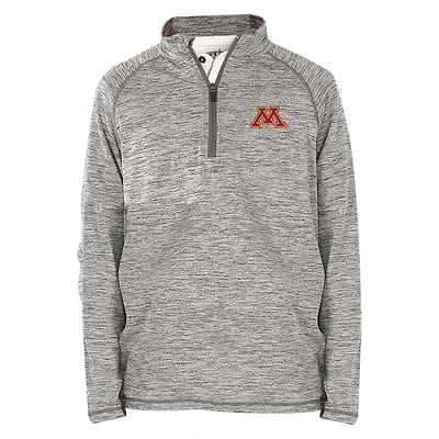 Youth Garb Gray Minnesota Golden Gophers Matthew Raglan Quarter-Zip Top