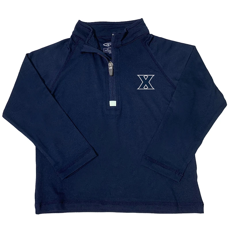 Toddler Garb  Navy Xavier Musketeers Matthew Raglan Quarter-Zip Top