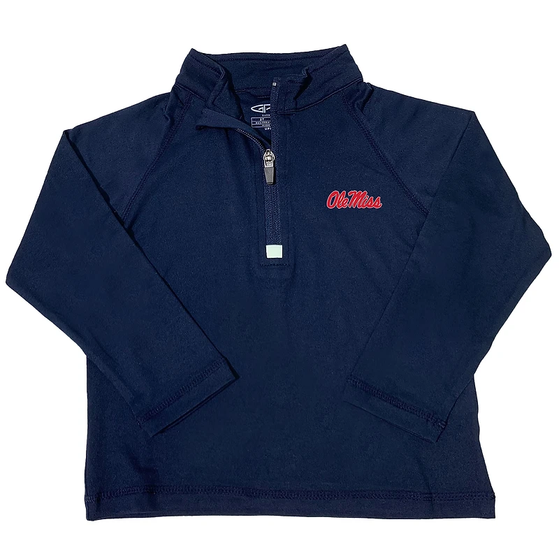 Toddler Garb  Navy Ole Miss Rebels Matthew Raglan Quarter-Zip Top