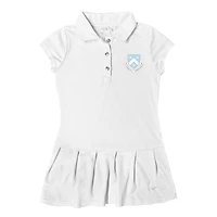 Girls Toddler Garb  White Columbia University Caroline Cap Sleeve Polo Dress