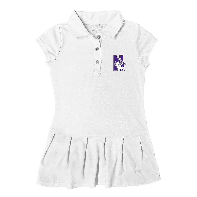 Girls Toddler Garb Northwestern Wildcats Caroline Cap Sleeve Polo Dress