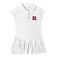 Girls Toddler Garb  White Rutgers Scarlet Knights Caroline Cap Sleeve Polo Dress