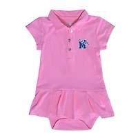 Girls Infant Garb  Pink Memphis Tigers Caroline Cap Sleeve Polo Dress