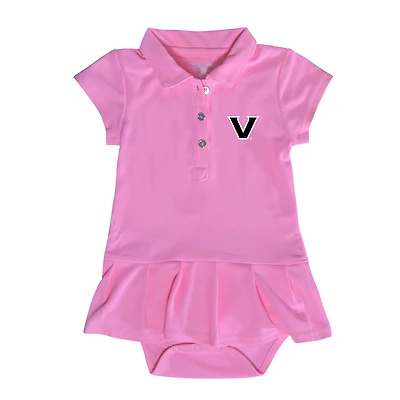 Girls Infant Garb  Pink Vanderbilt Commodores Caroline Cap Sleeve Polo Dress