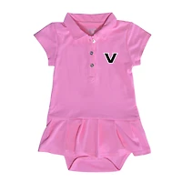 Girls Infant Garb  Pink Vanderbilt Commodores Caroline Cap Sleeve Polo Dress