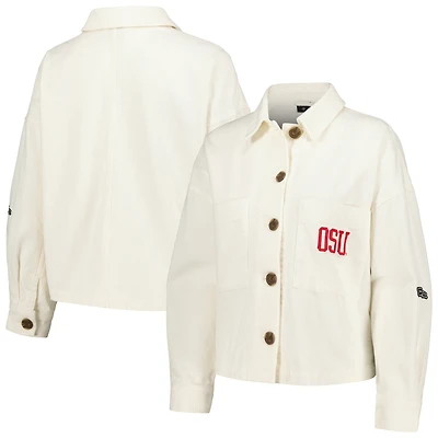 Women's Hype and Vice Cream Ohio State Buckeyes Corduroy Button-Up Jacket