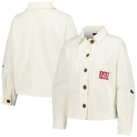 Women's Hype and Vice Cream Ohio State Buckeyes Corduroy Button-Up Jacket