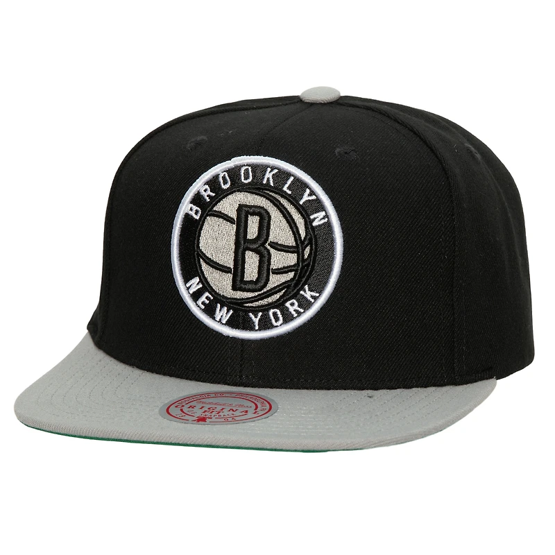 Men's Mitchell & Ness x Lids Black Brooklyn Nets Shady Snapback Hat