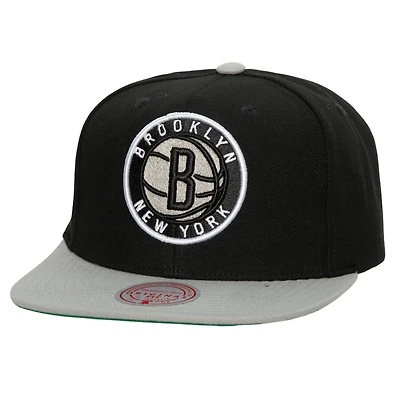 Men's Mitchell & Ness x Lids Black Brooklyn Nets Shady Snapback Hat