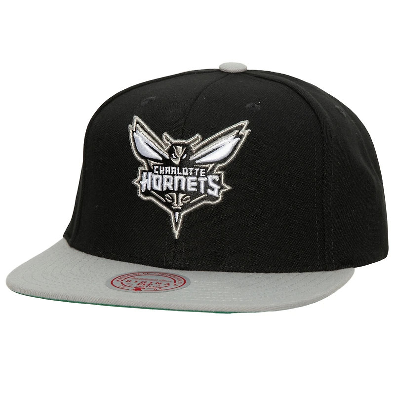 Men's Mitchell & Ness x Lids Black Charlotte Hornets Shady Snapback Hat