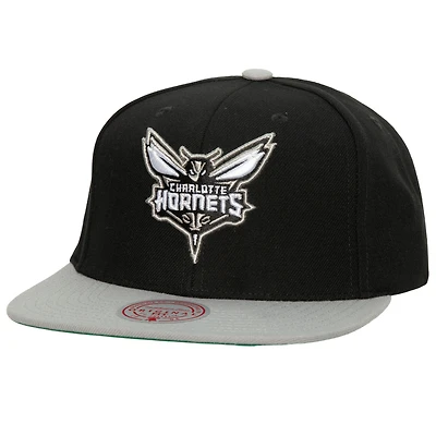 Men's Mitchell & Ness x Lids Black Charlotte Hornets Shady Snapback Hat