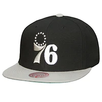 Men's Mitchell & Ness x Lids Black Philadelphia 76ers Shady Snapback Hat