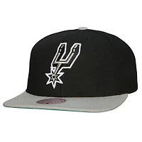 Men's Mitchell & Ness x Lids Black San Antonio Spurs Shady Snapback Hat