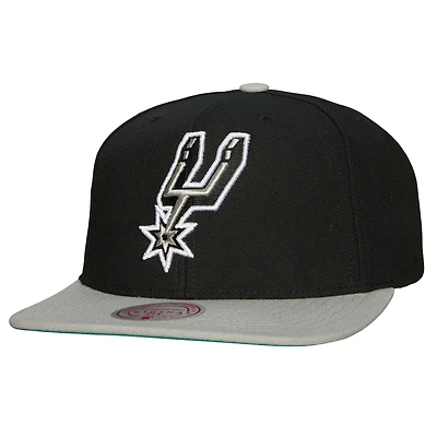 Men's Mitchell & Ness x Lids Black San Antonio Spurs Shady Snapback Hat